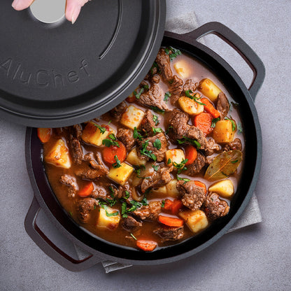 AluChef Round Casserole 20 cm - Grey