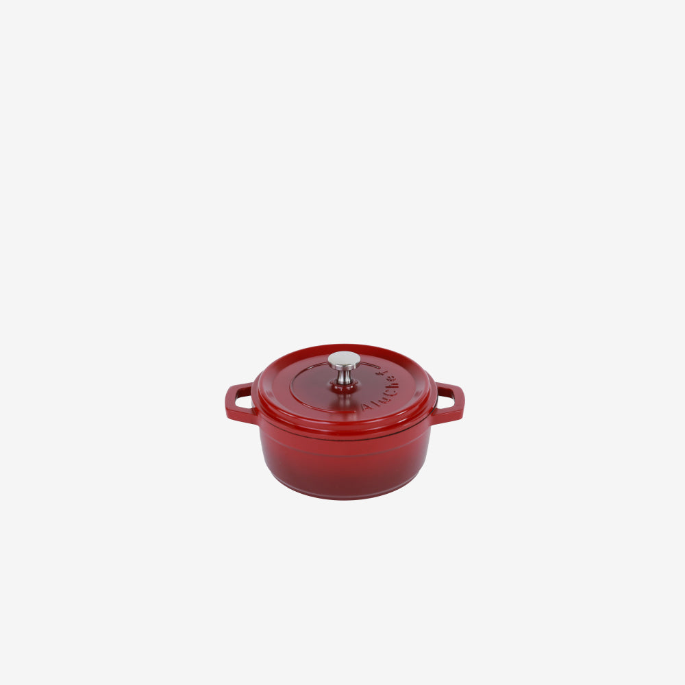 AluChef Round Miniature Casserole 11 cm - Red