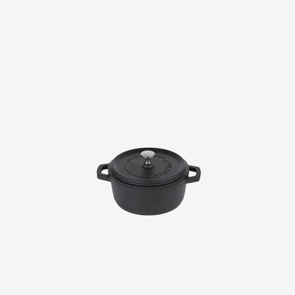AluChef Round Miniature Casserole 11 cm - Black