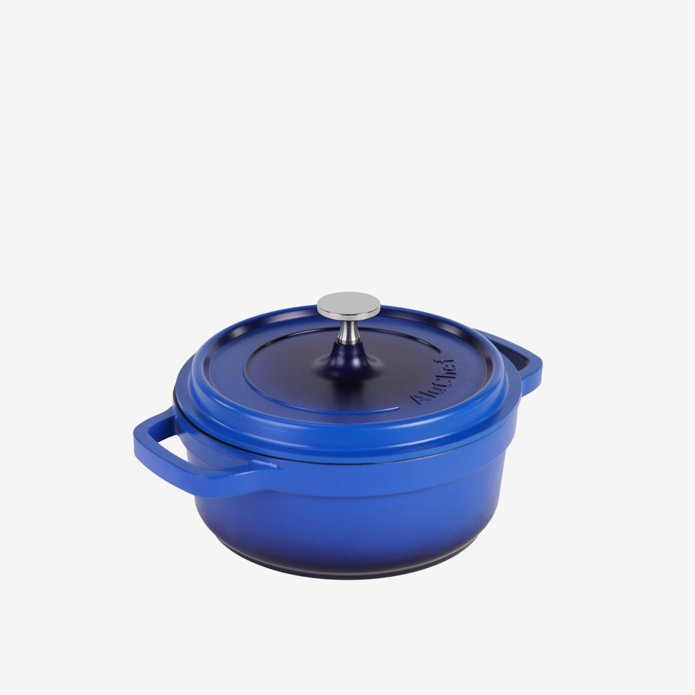 AluChef Round Casserole 20 cm - Blue