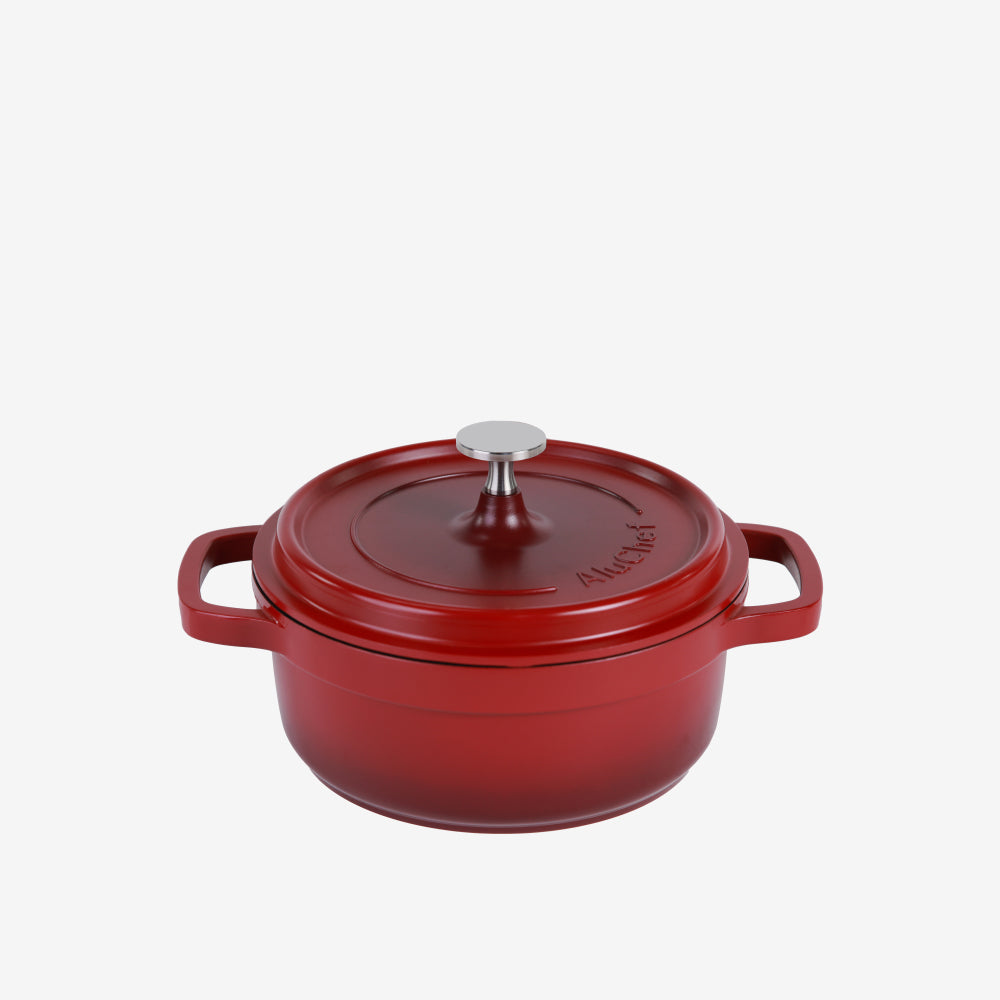 AluChef Round Casserole 20 cm - Red