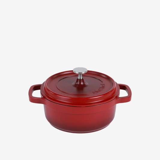 AluChef Round Casserole 20 cm - Red