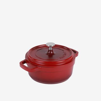 AluChef Round Casserole 20 cm - Red
