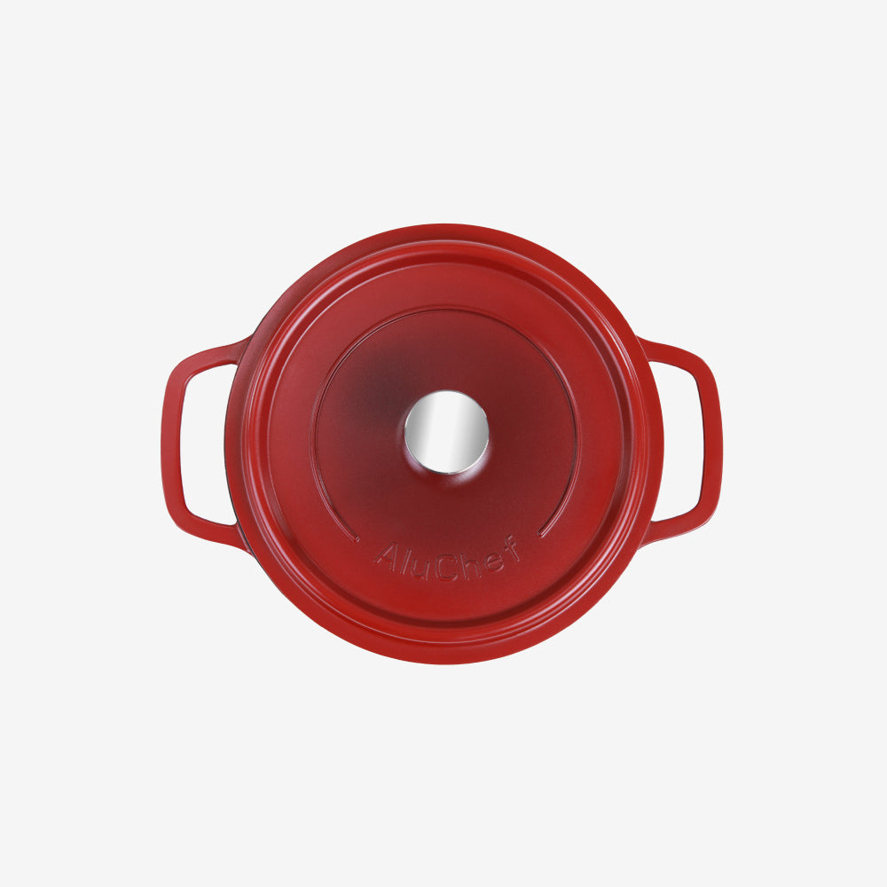 AluChef Round Casserole 20 cm - Red