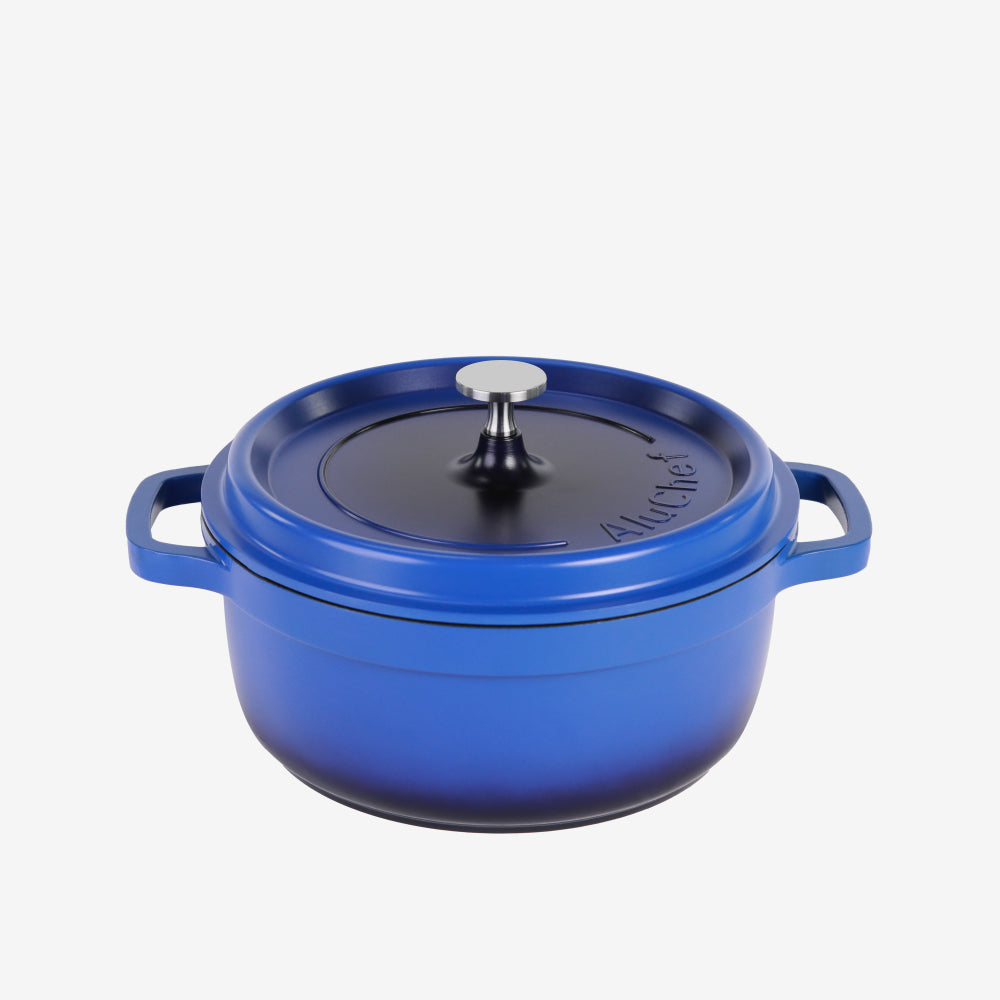 AluChef Round Casserole 24 cm - Blue