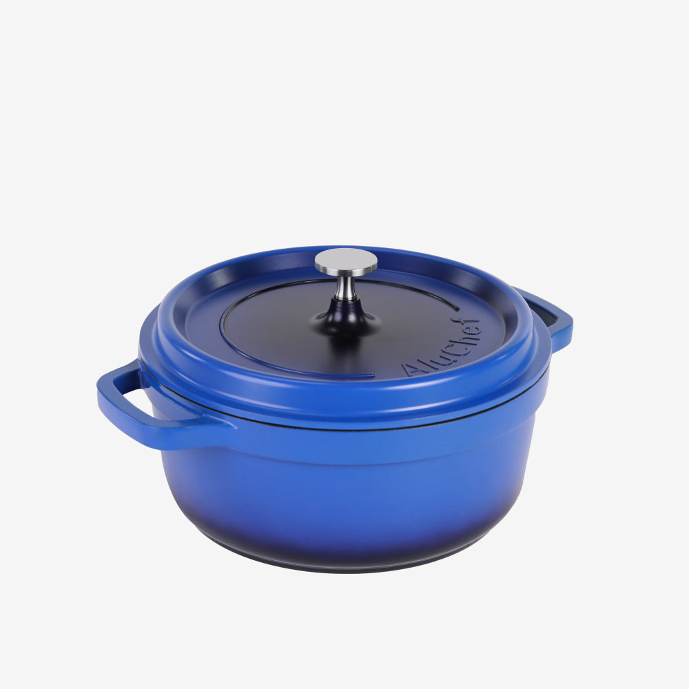 AluChef Round Casserole 24 cm - Blue
