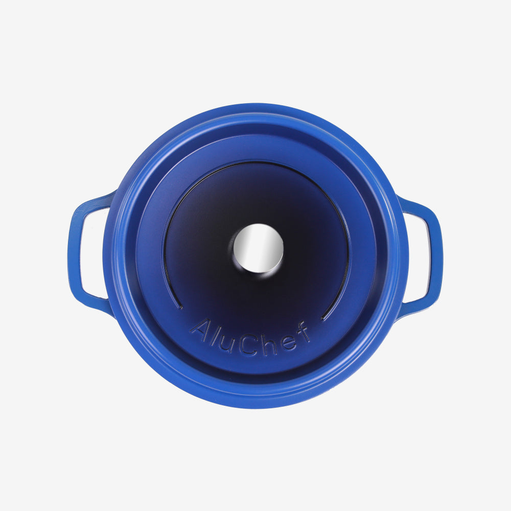 AluChef Round Casserole 24 cm - Blue