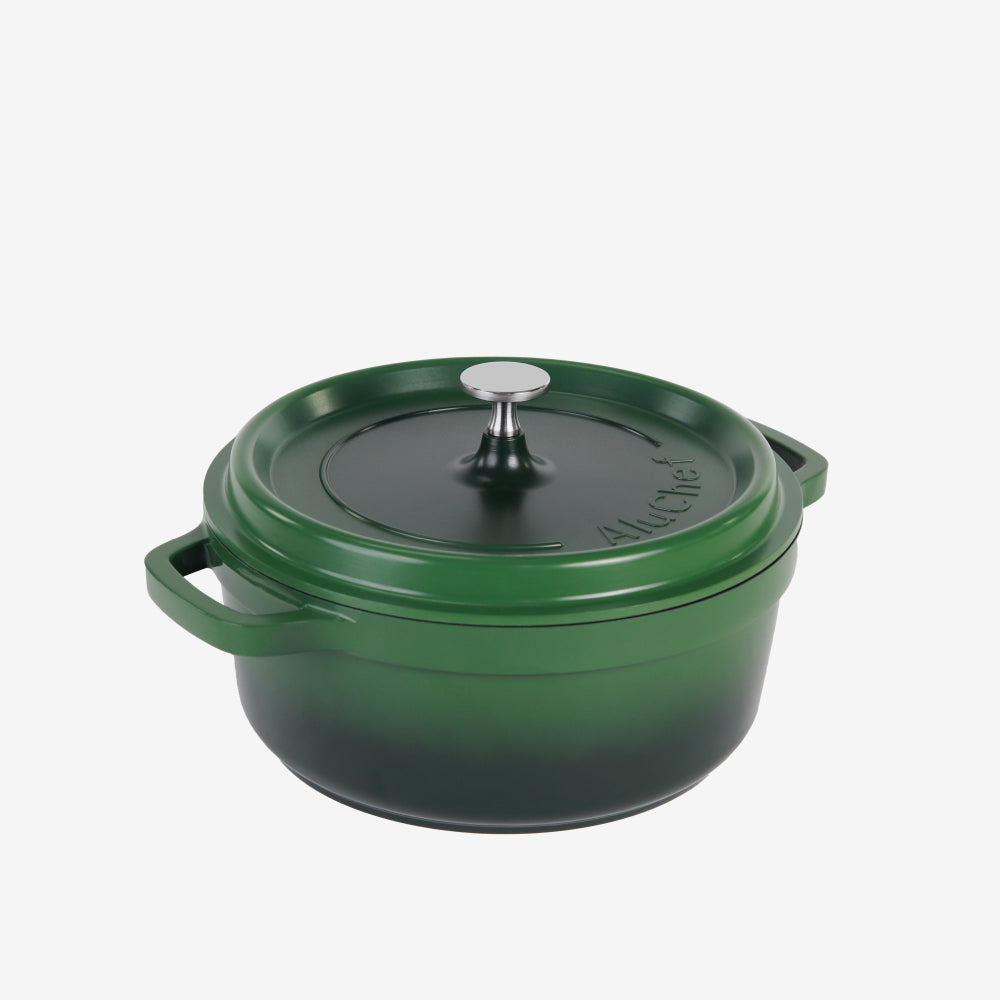 AluChef Round Casserole 24 cm - Green