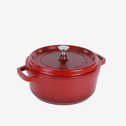 AluChef Round Casserole 24 cm - Red