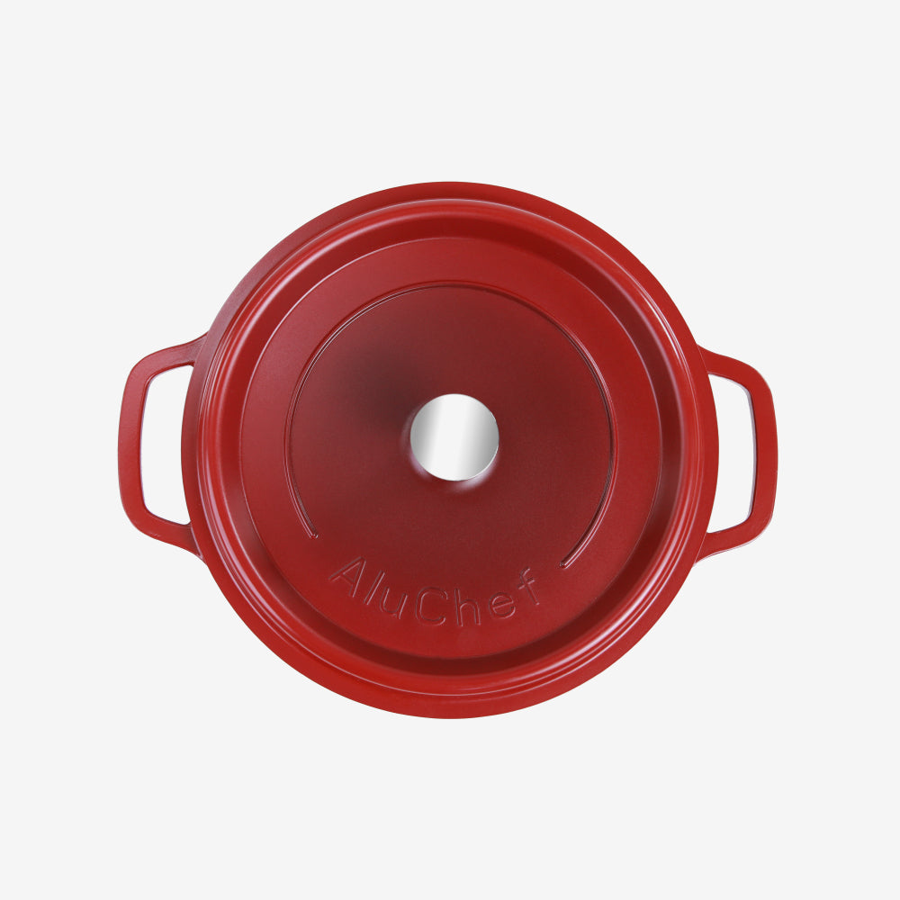 AluChef Round Casserole 24 cm - Red