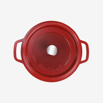 AluChef Round Casserole 24 cm - Red