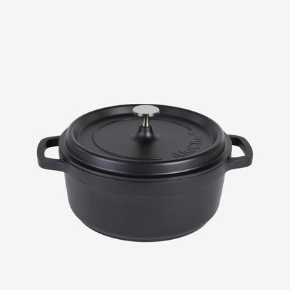 AluChef Round Casserole 24 cm - Black