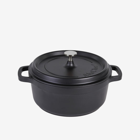 AluChef Round Casserole 24 cm - Black