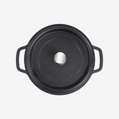 AluChef Round Casserole 24 cm - Black
