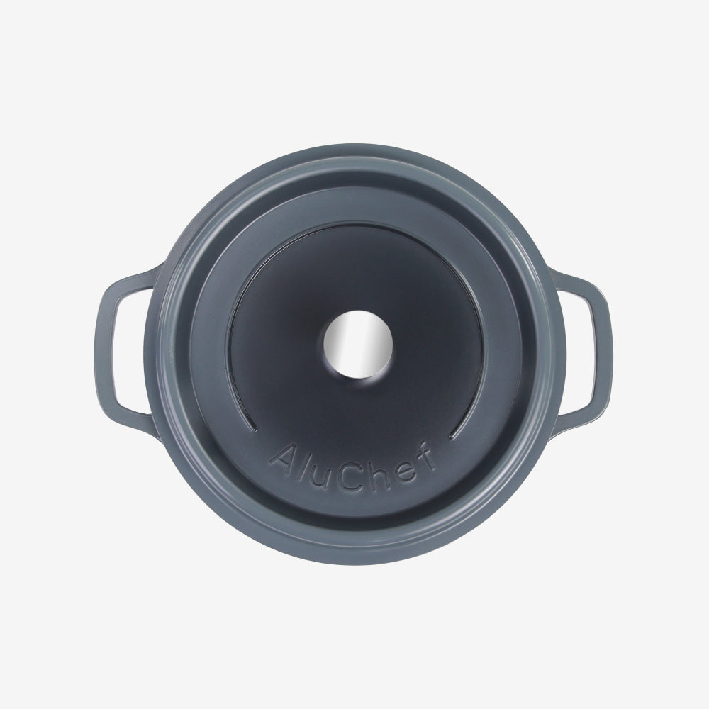 AluChef Round Casserole 24 cm - Grey
