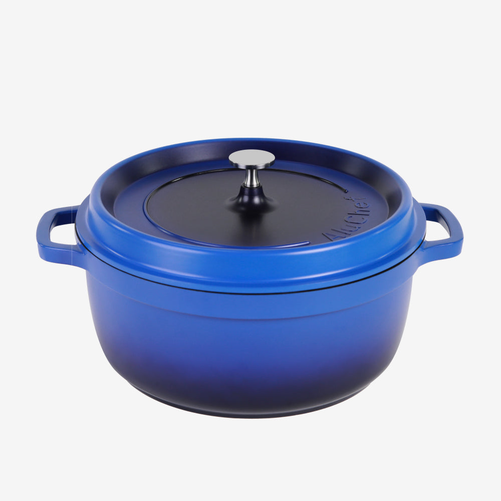 AluChef Round Casserole 28 cm - Blue