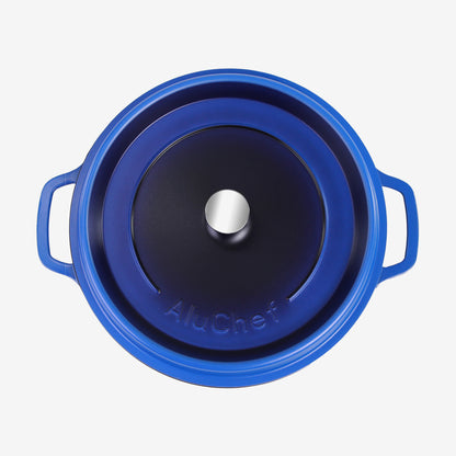 AluChef Round Casserole 28 cm - Blue