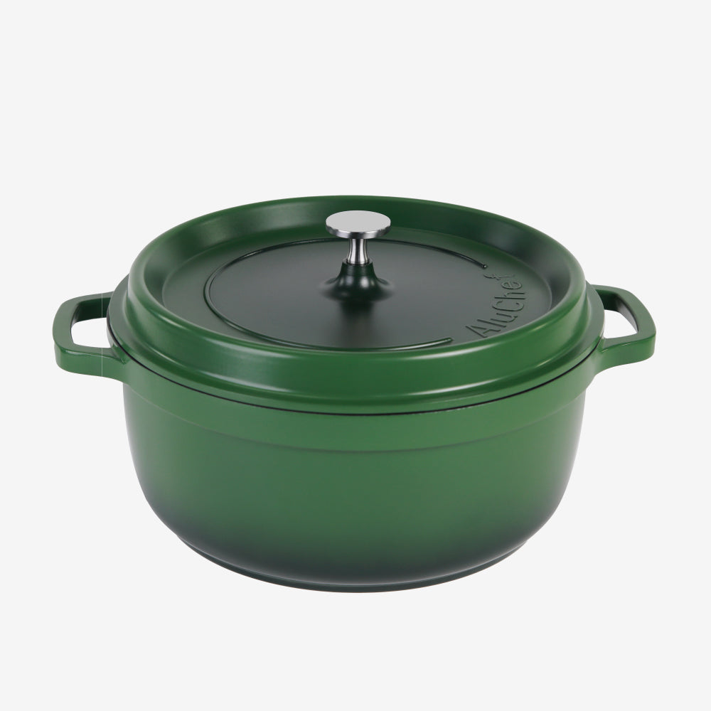 AluChef Round Casserole 28 cm - Green