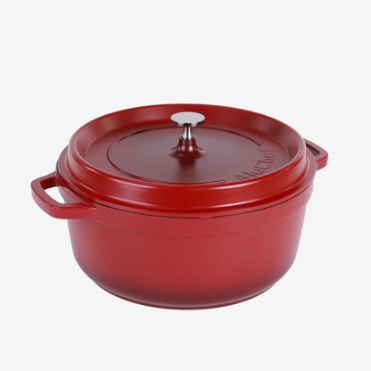 AluChef Round Casserole 28 cm - Red