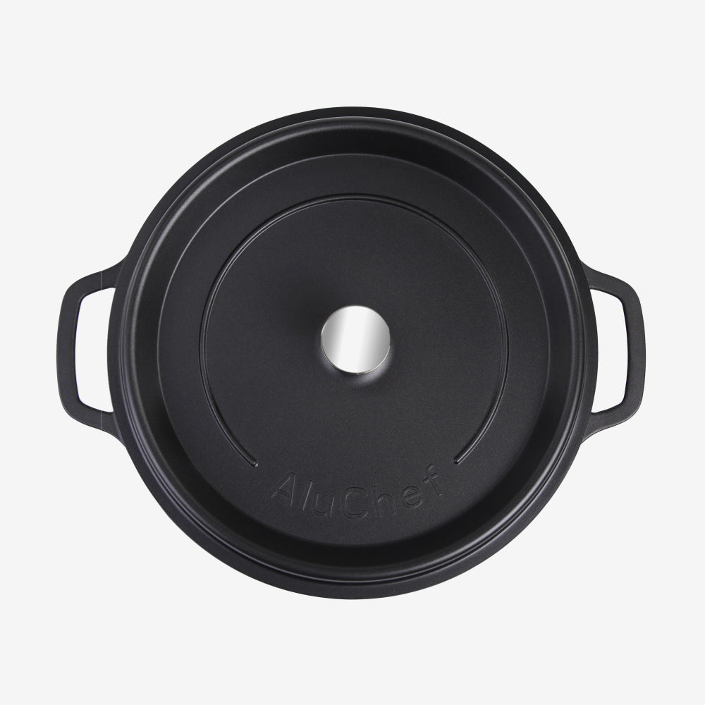 AluChef Round Casserole 28 cm - Black