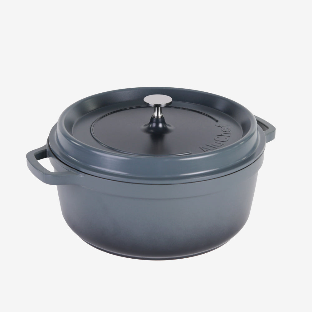 AluChef Round Casserole 28 cm - Grey