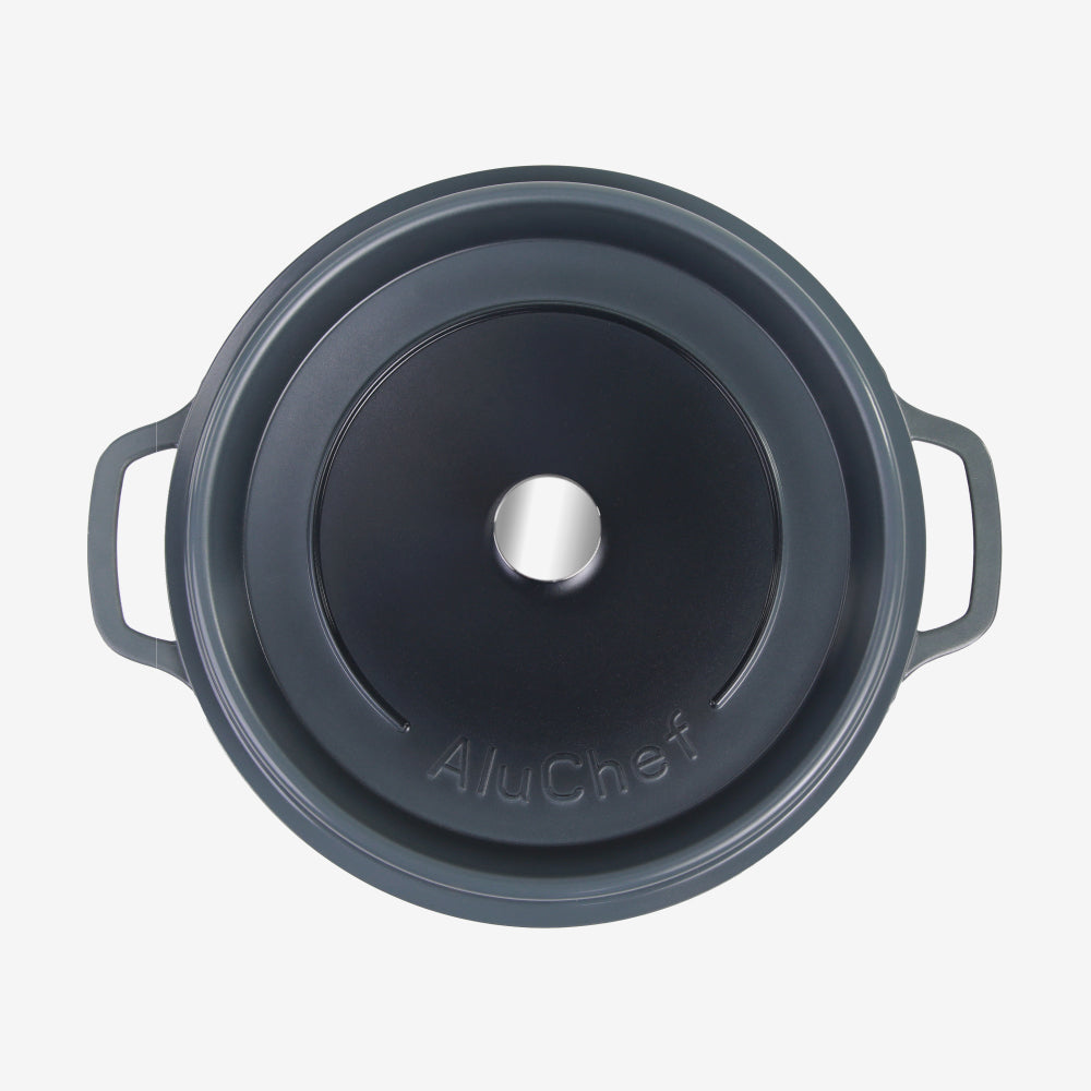 AluChef Round Casserole 28 cm - Grey