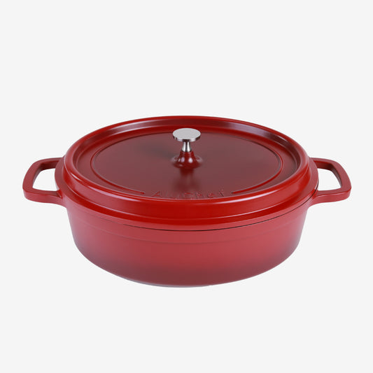 AluChef Oval Casserole - Red